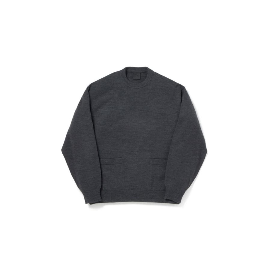 [ 10月24日（土）発売 ] TECH KNIT CREW L/S Brewed Protein(TM) - CHARCOAL (BE-70026W) DAIWA PIER39(ダイワ ピア39) | DAIWA PIER39