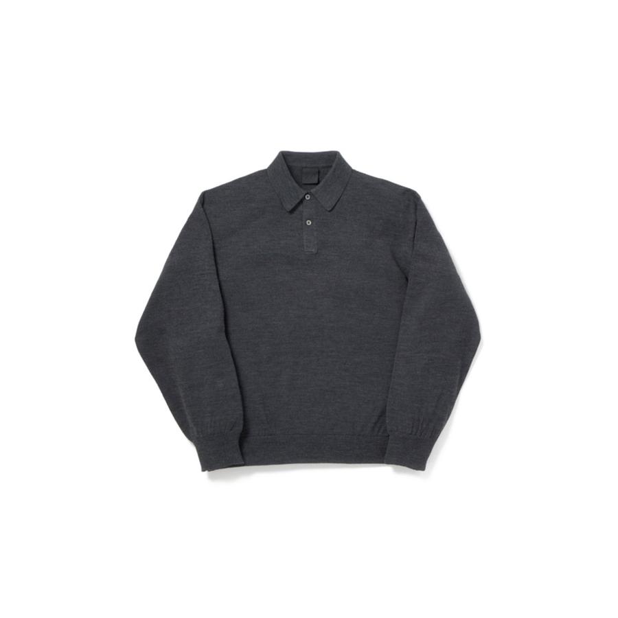[ 10月24日（土）発売 ] TECH KNIT POLO L/S Brewed Protein(TM) - CHARCOAL (BE-71026W) DAIWA PIER39(ダイワ ピア39) | DAIWA PIER39