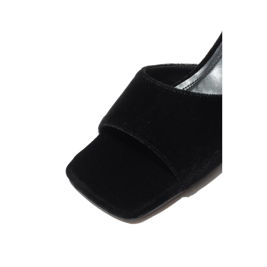 Squaretoe Velour Mule - BLACK (62611027) anuke(アンヌーク) |  | 03