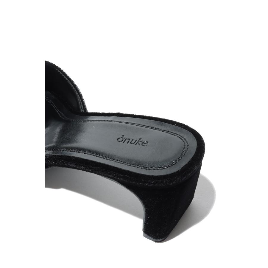 Squaretoe Velour Mule - BLACK (62611027) anuke(アンヌーク) |  | 04