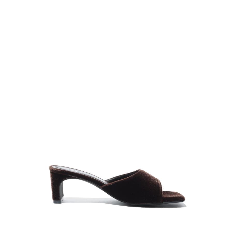 Squaretoe Velour Mule - BROWN (62611027) anuke(アンヌーク) |  | 02