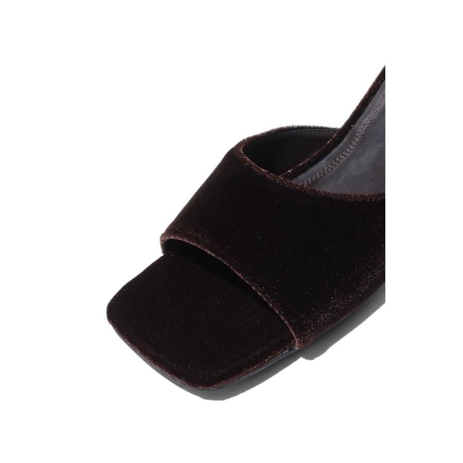 Squaretoe Velour Mule - BROWN (62611027) anuke(アンヌーク) |  | 03