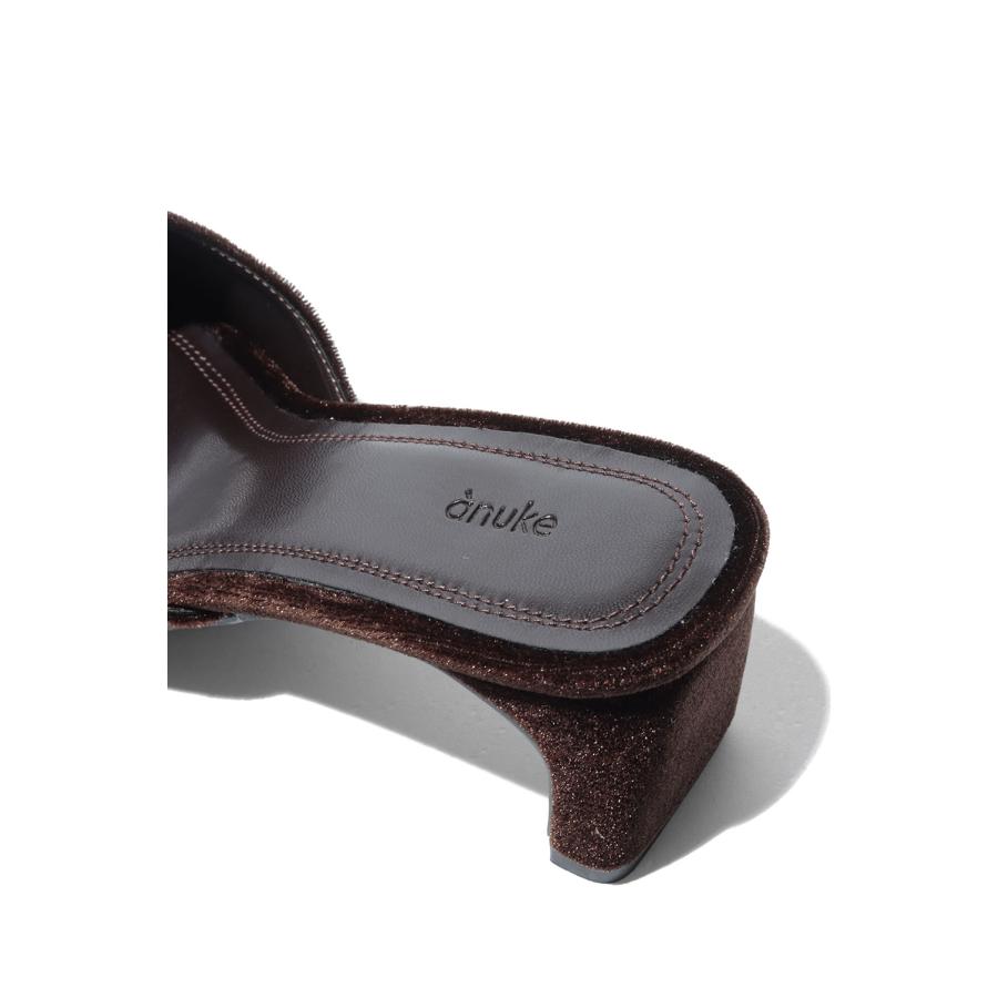 Squaretoe Velour Mule - BROWN (62611027) anuke(アンヌーク) |  | 04