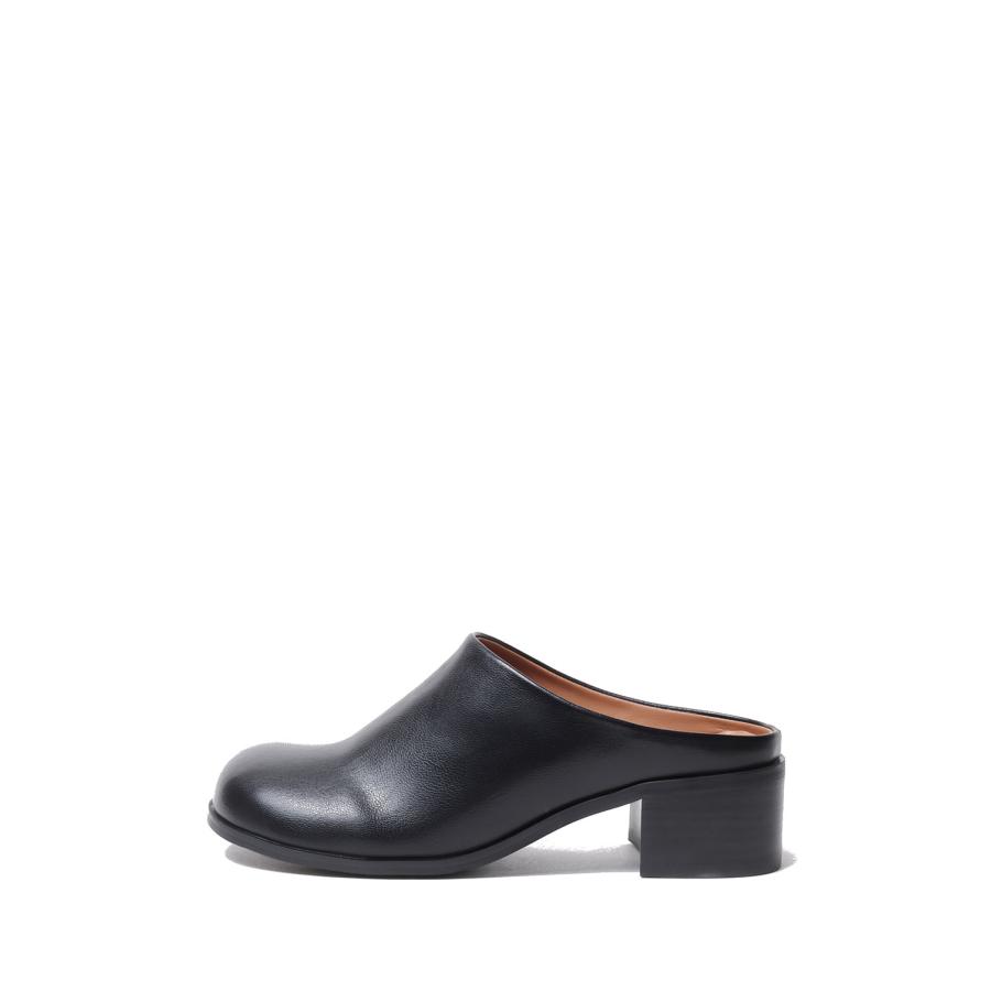 Ecoleather Heel Slip-ons - BLACK (62521021) anuke(アンヌーク) | 
