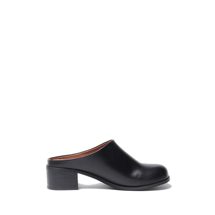 Ecoleather Heel Slip-ons - BLACK (62521021) anuke(アンヌーク) |  | 01