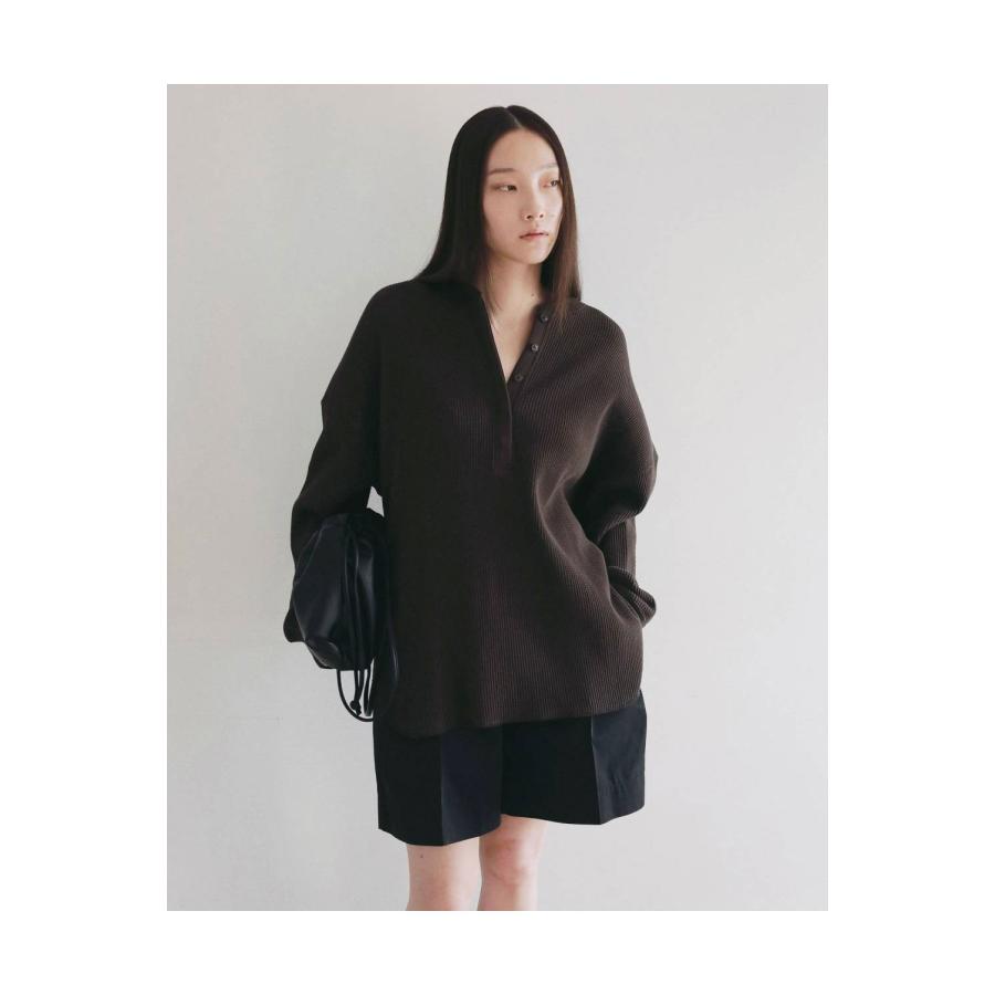 Waffle Loose Henleytops - BROWN (62620605) anuke(アンヌーク) |  | 02