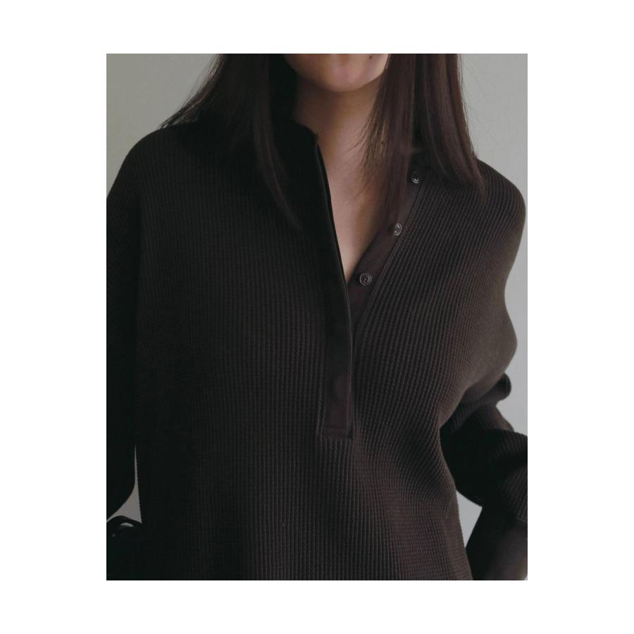 Waffle Loose Henleytops - BROWN (62620605) anuke(アンヌーク) |  | 03