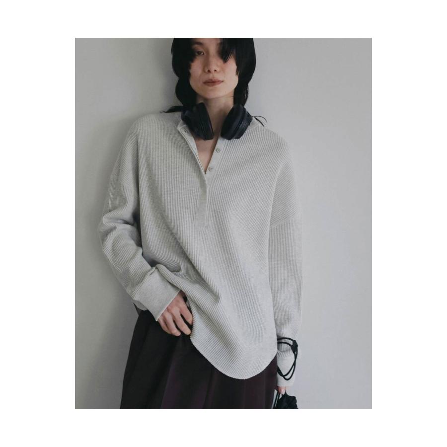 Waffle Loose Henleytops - OATMEAL (62620605) anuke(アンヌーク) |  | 02