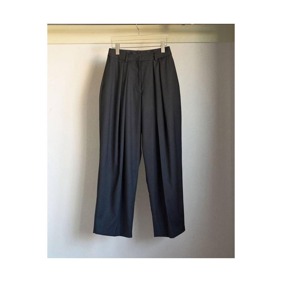 Hightwist Cocoon Pants - CHARCOAL GRAY (62620716) anuke(アンヌーク) |  | 01