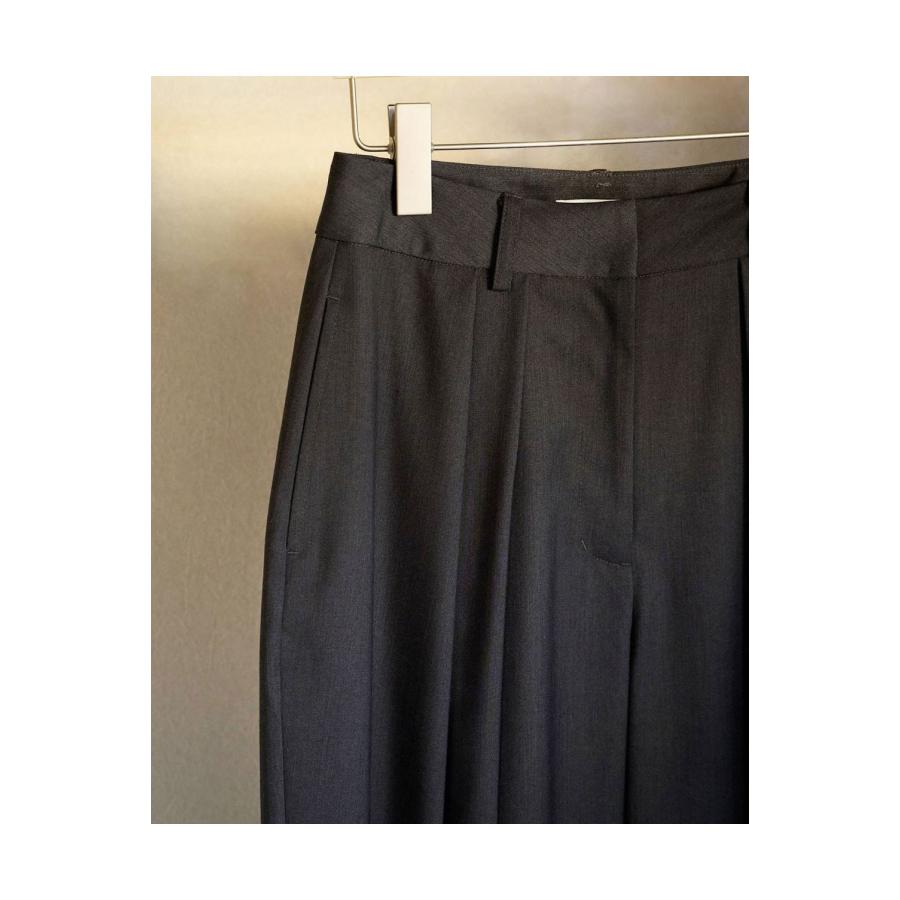 Hightwist Cocoon Pants - CHARCOAL GRAY (62620716) anuke(アンヌーク) |  | 03