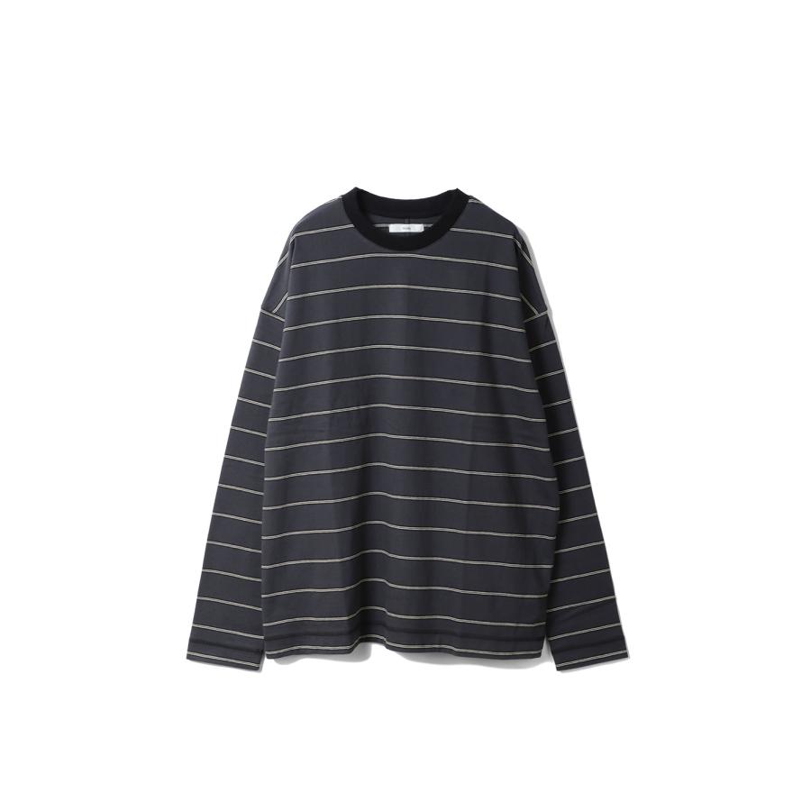 Border Loose Long T-shirts - CHARCOAL GRAY (62620620) anuke(アンヌーク) | 