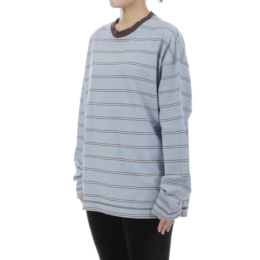 Border Loose Long T-shirts - ICE BLUE (62620620) anuke(アンヌーク) |  | 04