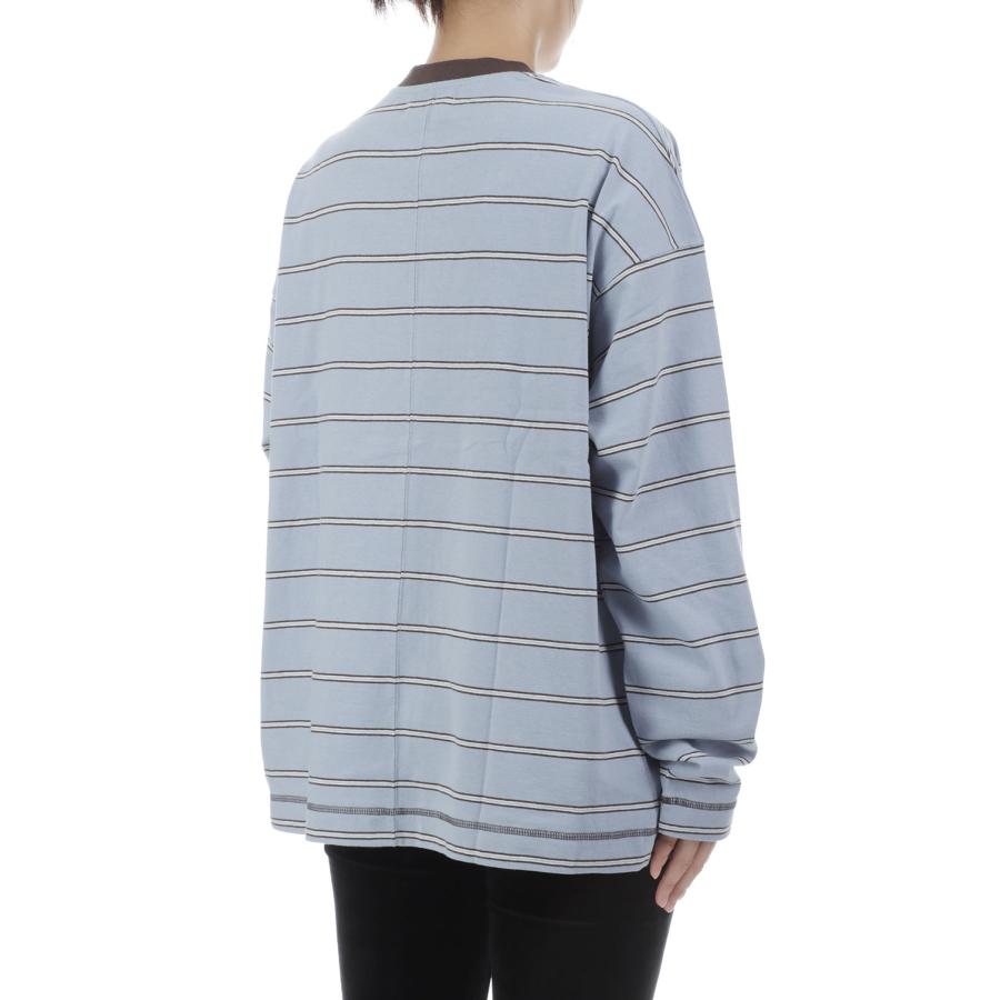 Border Loose Long T-shirts - ICE BLUE (62620620) anuke(アンヌーク) |  | 05