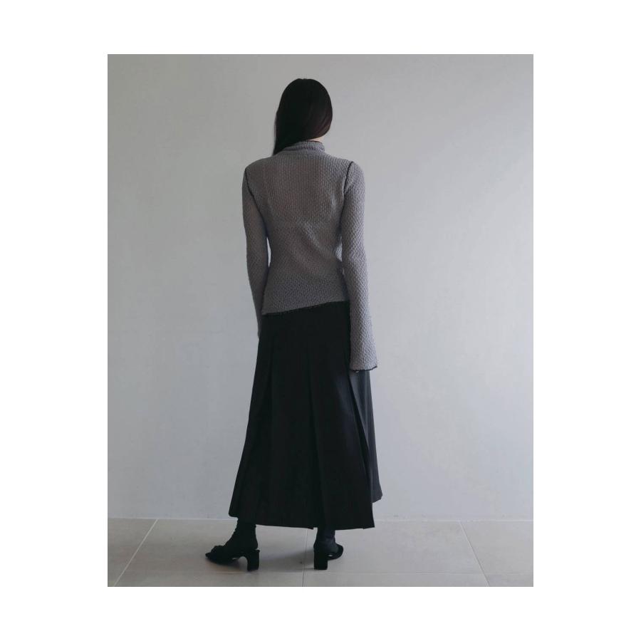 Stripe Pleats Skirt - CHARCOAL GRAY (62620804) anuke(アンヌーク) |  | 03