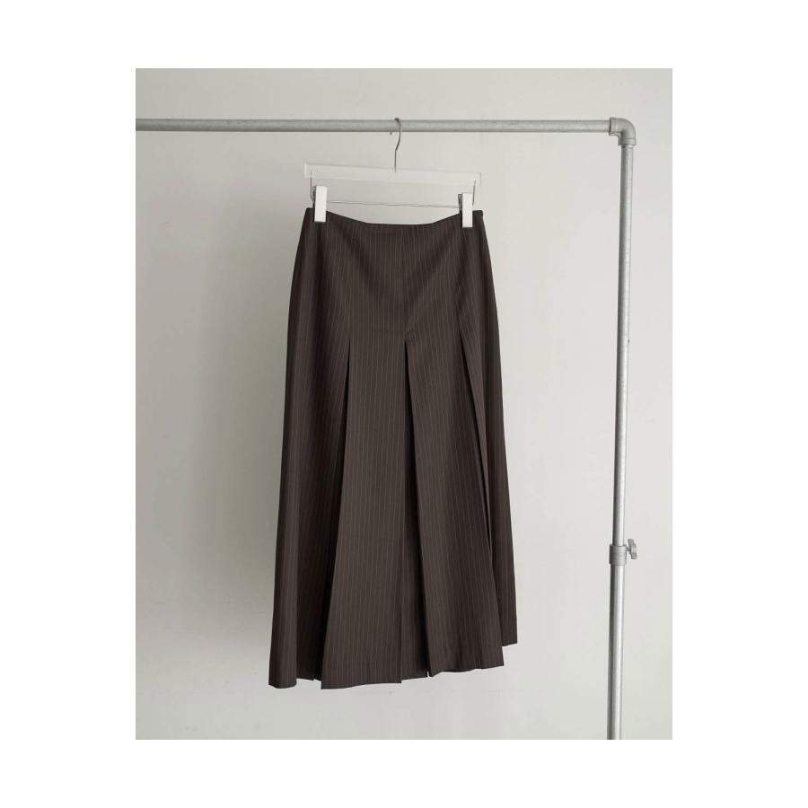 Stripe Pleats Skirt - BROWN (62620804) anuke(アンヌーク) |  | 01