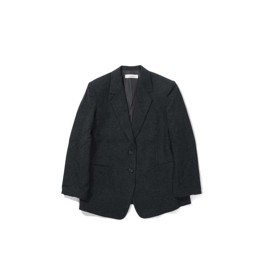 Herringbone Wool Jacket - CHARCOAL GRAY (62620104) anuke(アンヌーク) | 