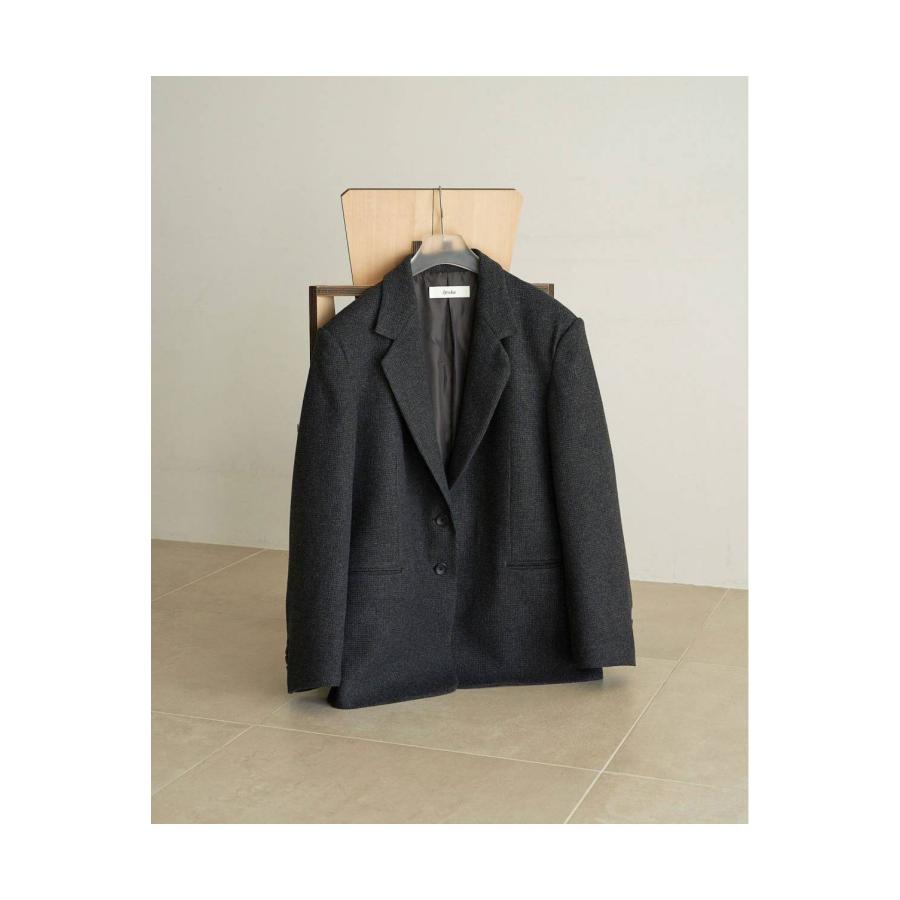 Herringbone Wool Jacket - CHARCOAL GRAY (62620104) anuke(アンヌーク) |  | 01