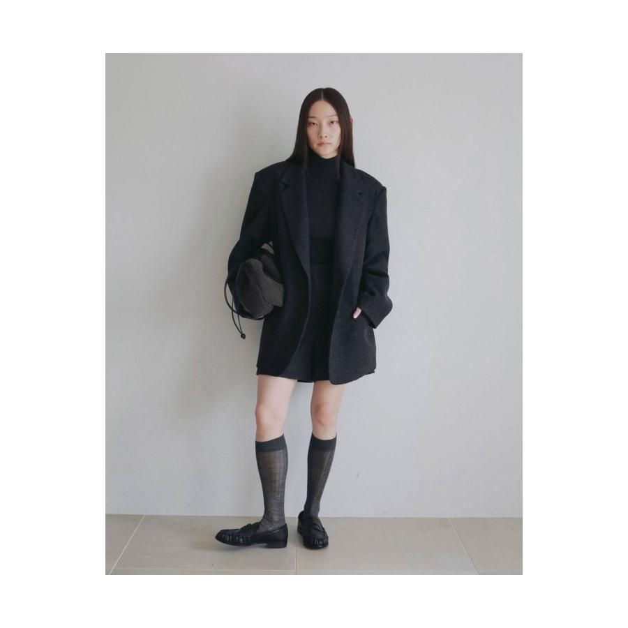 Herringbone Wool Jacket - CHARCOAL GRAY (62620104) anuke(アンヌーク) |  | 02