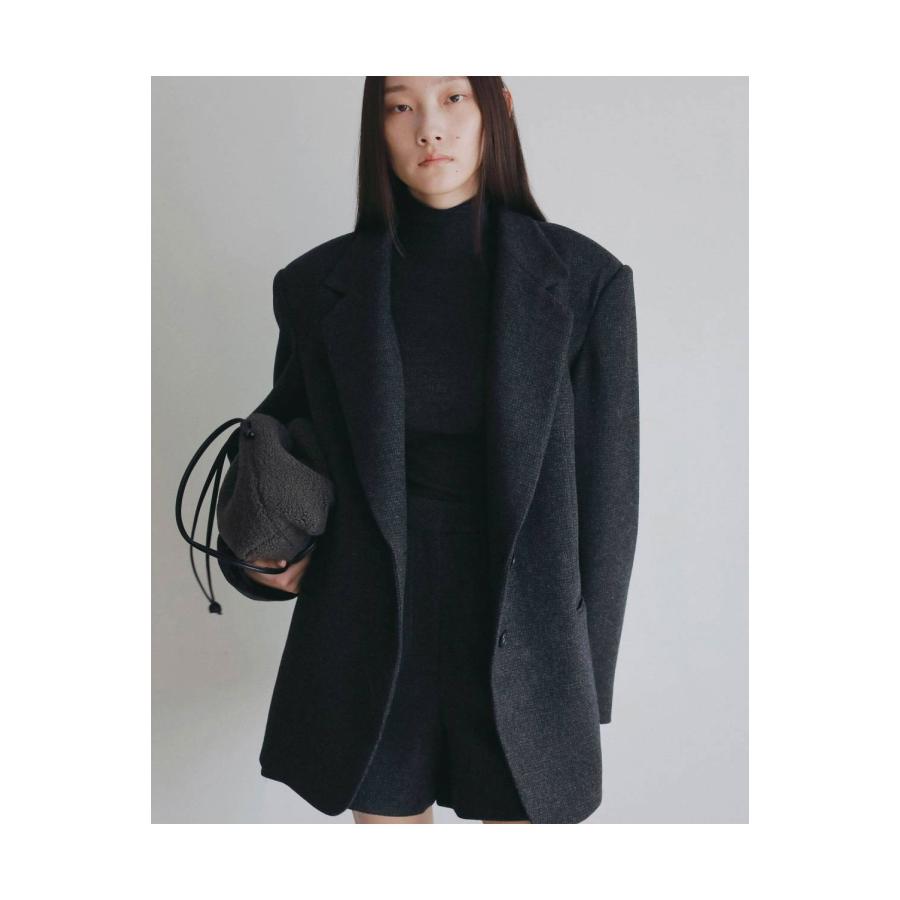 Herringbone Wool Jacket - CHARCOAL GRAY (62620104) anuke(アンヌーク) |  | 03