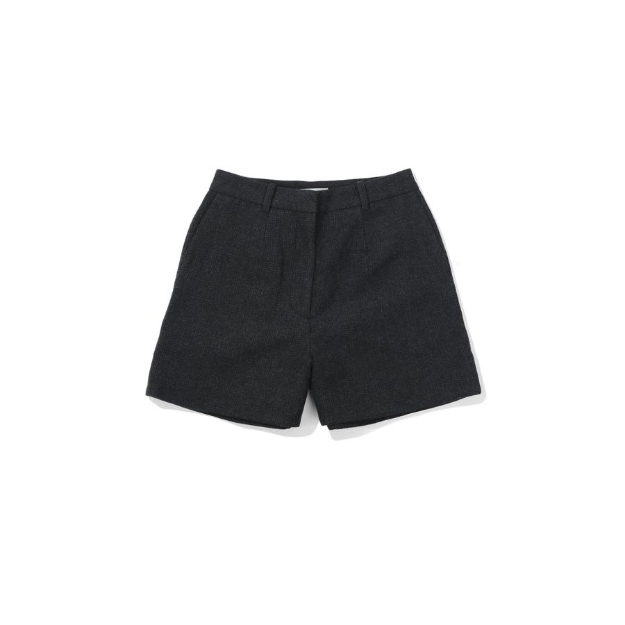 Herringbone Short Pants - CHARCOAL GRAY (62620718) anuke(アンヌーク) | 