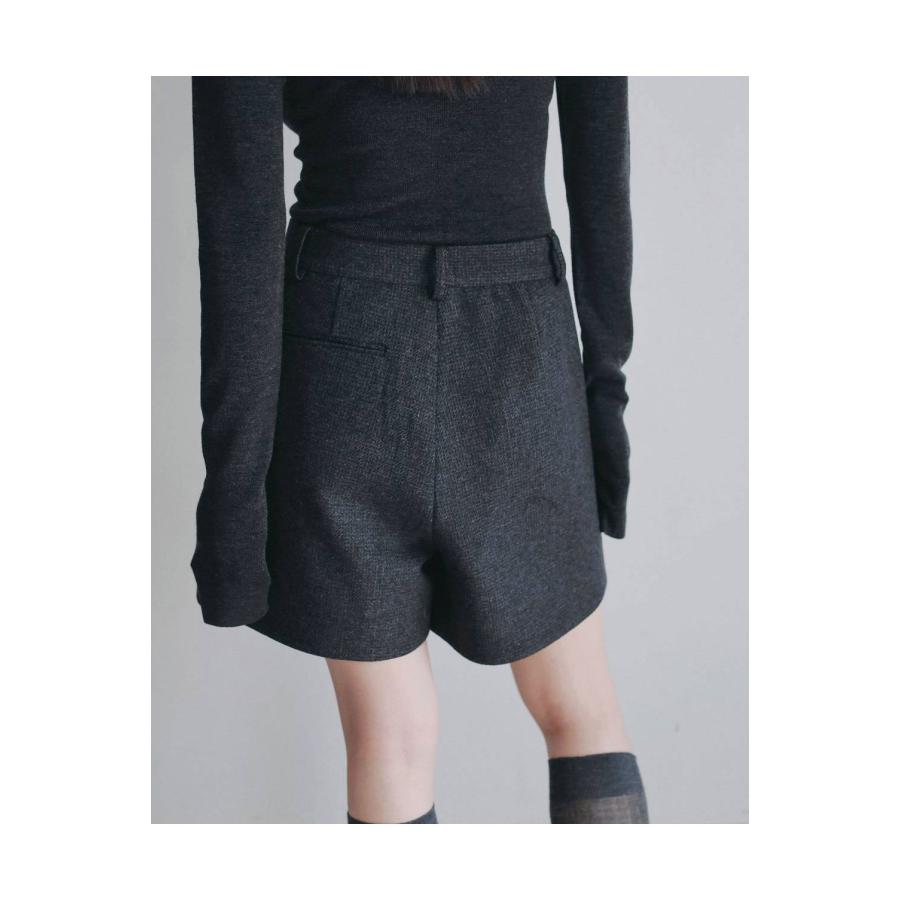 Herringbone Short Pants - CHARCOAL GRAY (62620718) anuke(アンヌーク) |  | 04