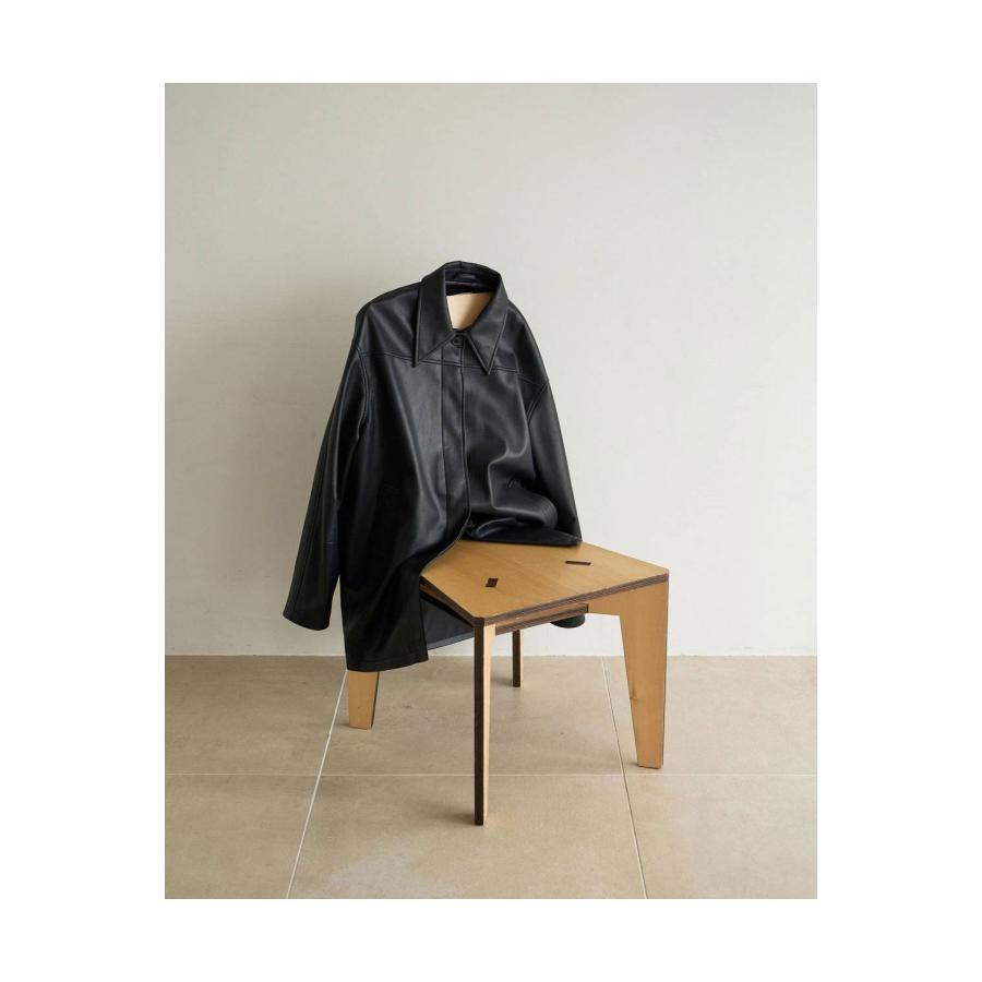 Ecoleather Over Jacket - BLACK (62620105) anuke(アンヌーク) |  | 01