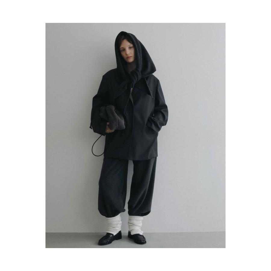 Knit Triangle Scarf - CHARCOAL GRAY (62621013) anuke(アンヌーク) |  | 03