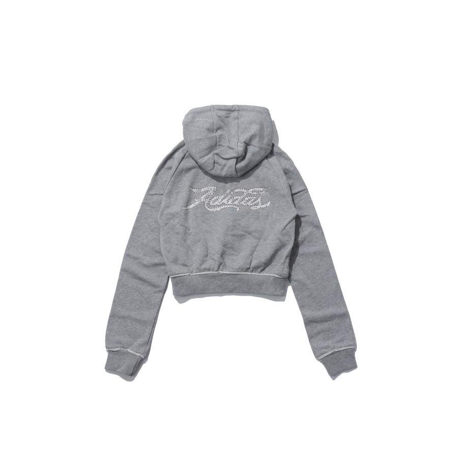GRAPHIC SHORT FRONT ZIP TRACK TOP - GREY HEATHER (LE8319) adidas Originals -Women-(アディダスオリジナルス) |  | 01