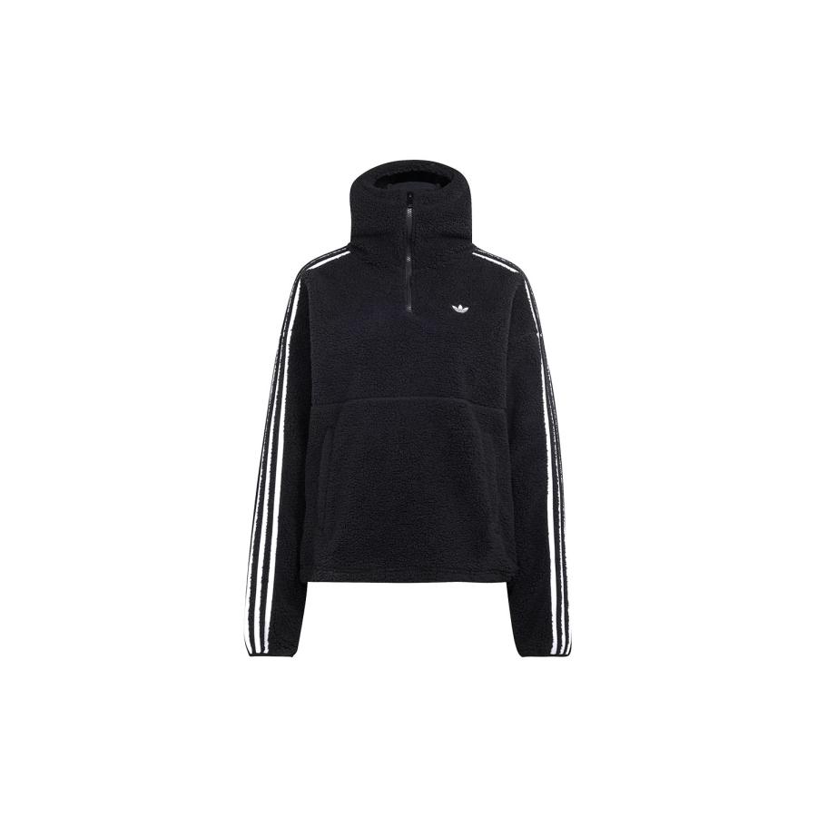 ADILUNA SEASON 2 X JENNIE POLAR FLEECE 1/4 ZIP HOODIE JACKET - BLACK (LD8926) adidas Originals -Women-(アディダスオリジナルス) | 