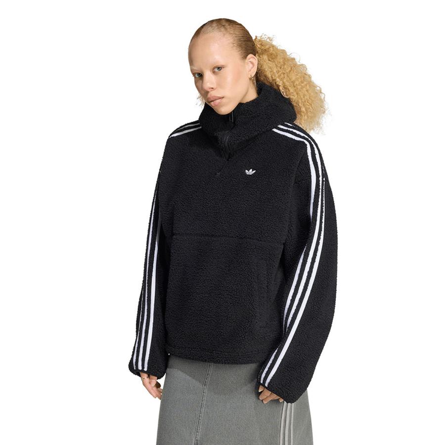 ADILUNA SEASON 2 X JENNIE POLAR FLEECE 1/4 ZIP HOODIE JACKET - BLACK (LD8926) adidas Originals -Women-(アディダスオリジナルス) |  | 01