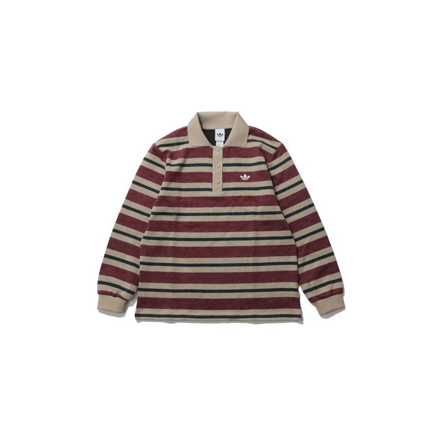 STRIPE KNITTED POLO - SHADOW RED (LG4083) adidas Originals -Women-(アディダスオリジナルス) | 