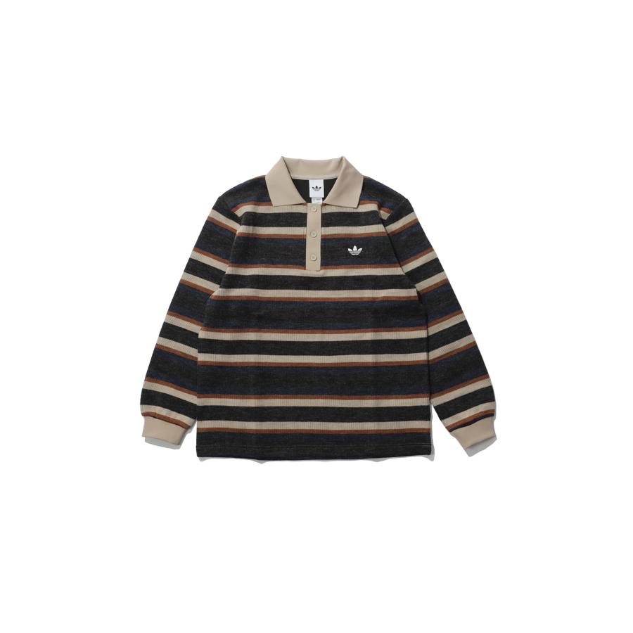STRIPE KNITTED POLO - BLACK (LG3945) adidas Originals -Women-(アディダスオリジナルス) | 