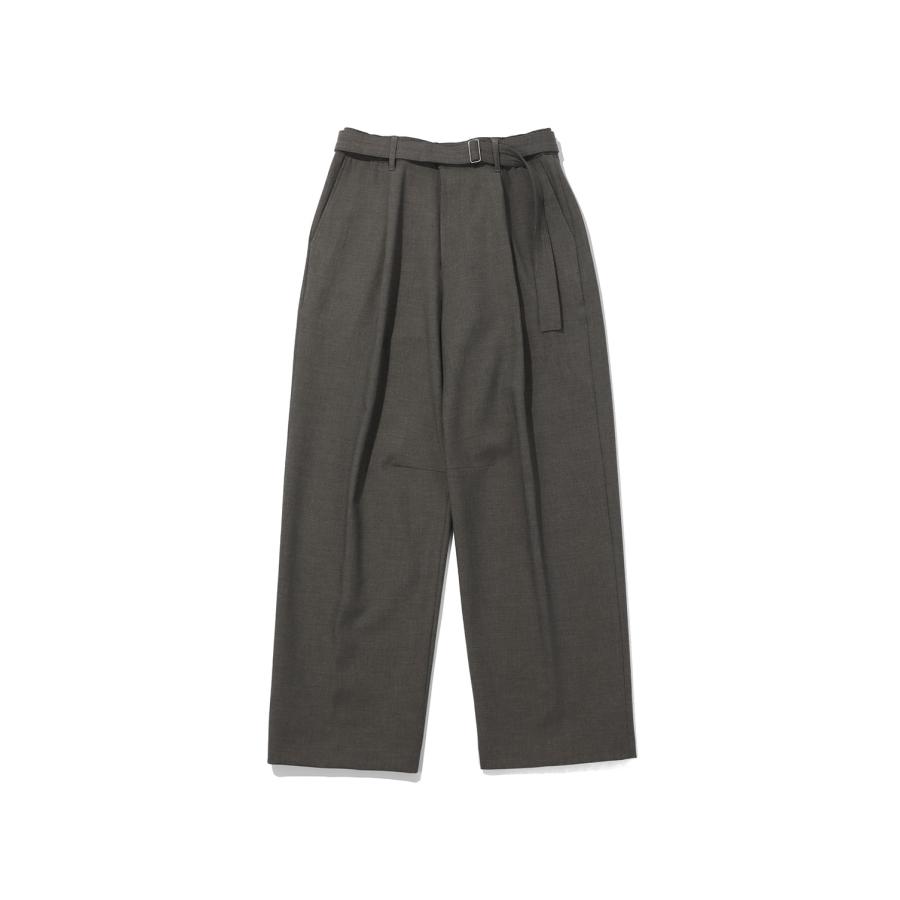 Structure Curved Slacks - KHAKI BROWN (AOFFPT003) ANOTHER OFFICE(アナザー・オフィス) | 