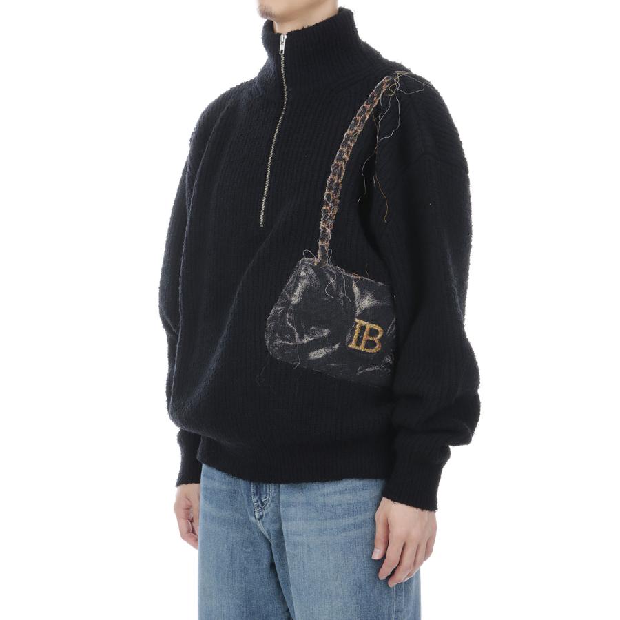 TROMPE L’OEIL EMBROIDERY HALF ZIP KNIT - BLACK (26AW56KN229) doublet(ダブレット) |  | 03