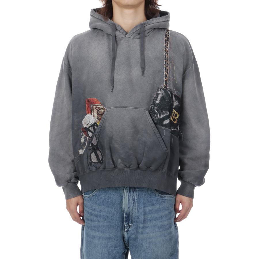 TROMPE L’OEIL EMBROIDERY HOODIE - BLACK (26AW07CS447) doublet(ダブレット) |  | 02