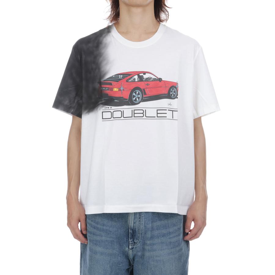 EXHAUST STAINED T-SHIRT - WHITE (26AW44CS460) doublet(ダブレット) |  | 02