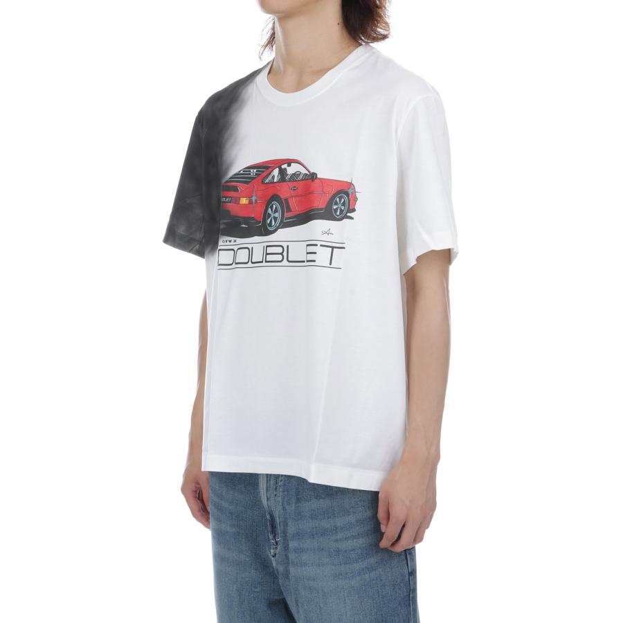 EXHAUST STAINED T-SHIRT - WHITE (26AW44CS460) doublet(ダブレット) |  | 03