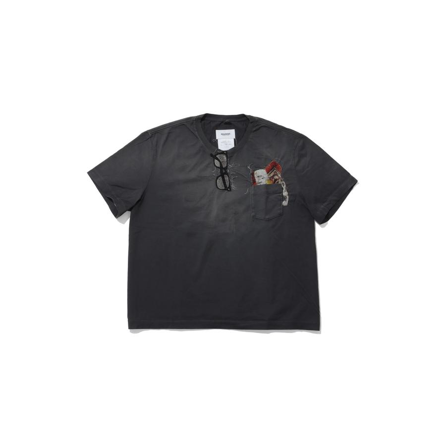 TROMPE L’OEIL EMBROIDERY T-SHIRT - BLACK (26AW43CS459) doublet(ダブレット) | 