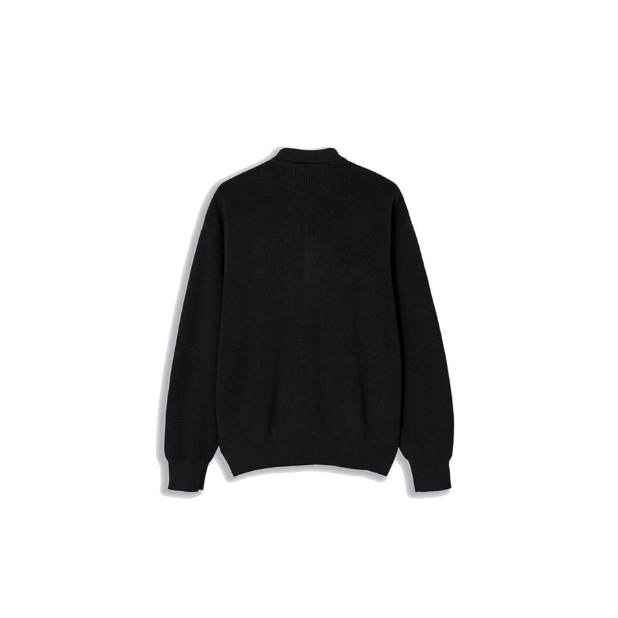 COLLARED KNIT MAFIA SHIRT - Black (26FW-MS10-022) MAGIC STICK(マジックスティック) | MAGIC STICK | 01