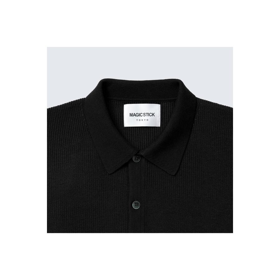 COLLARED KNIT MAFIA SHIRT - Black (26FW-MS10-022) MAGIC STICK(マジックスティック) | MAGIC STICK | 02