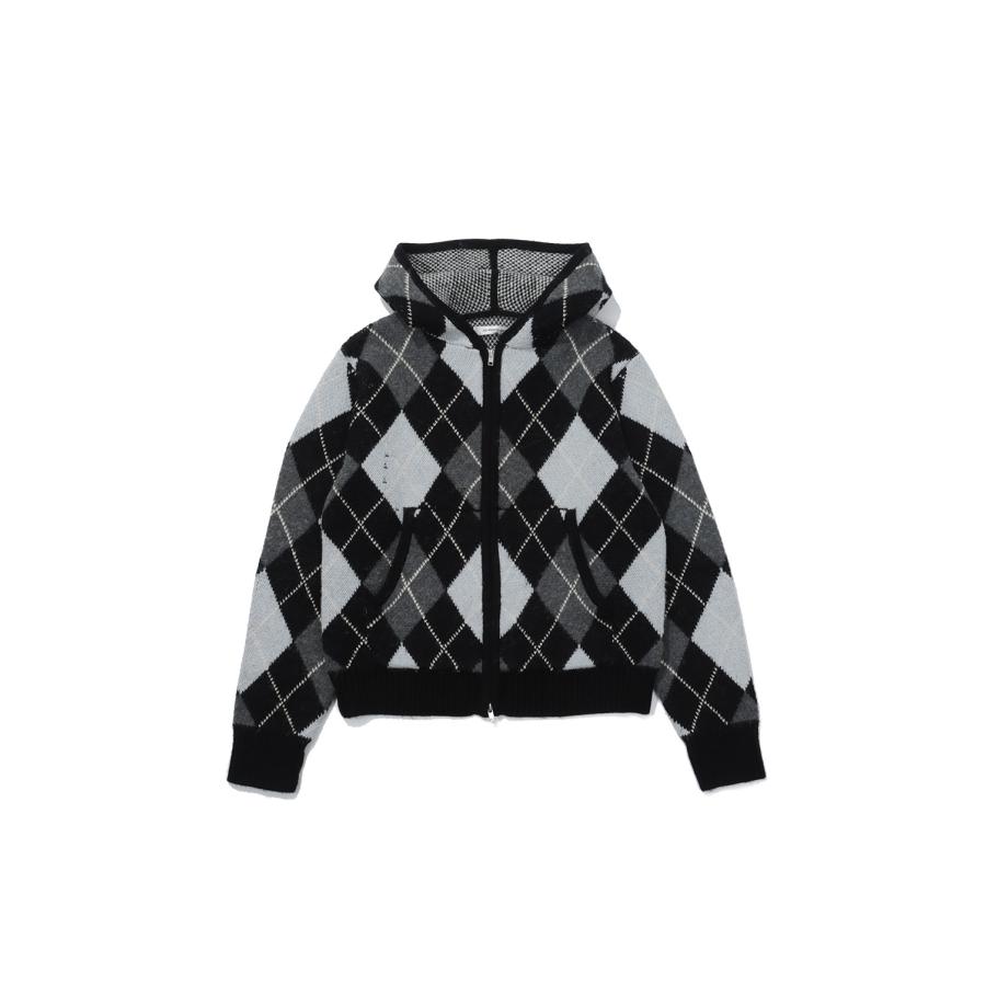 KENT ZIP UP HOODIE - GRAPHITE ARGYLE (NM-3000-GA-2) NO MAINTENANCE(ノー メンテナンス) | 