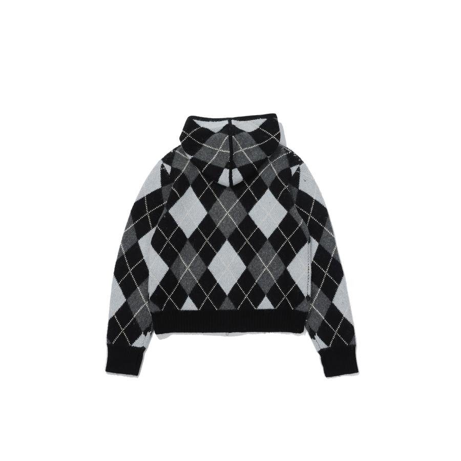 KENT ZIP UP HOODIE - GRAPHITE ARGYLE (NM-3000-GA-2) NO MAINTENANCE(ノー メンテナンス) |  | 01