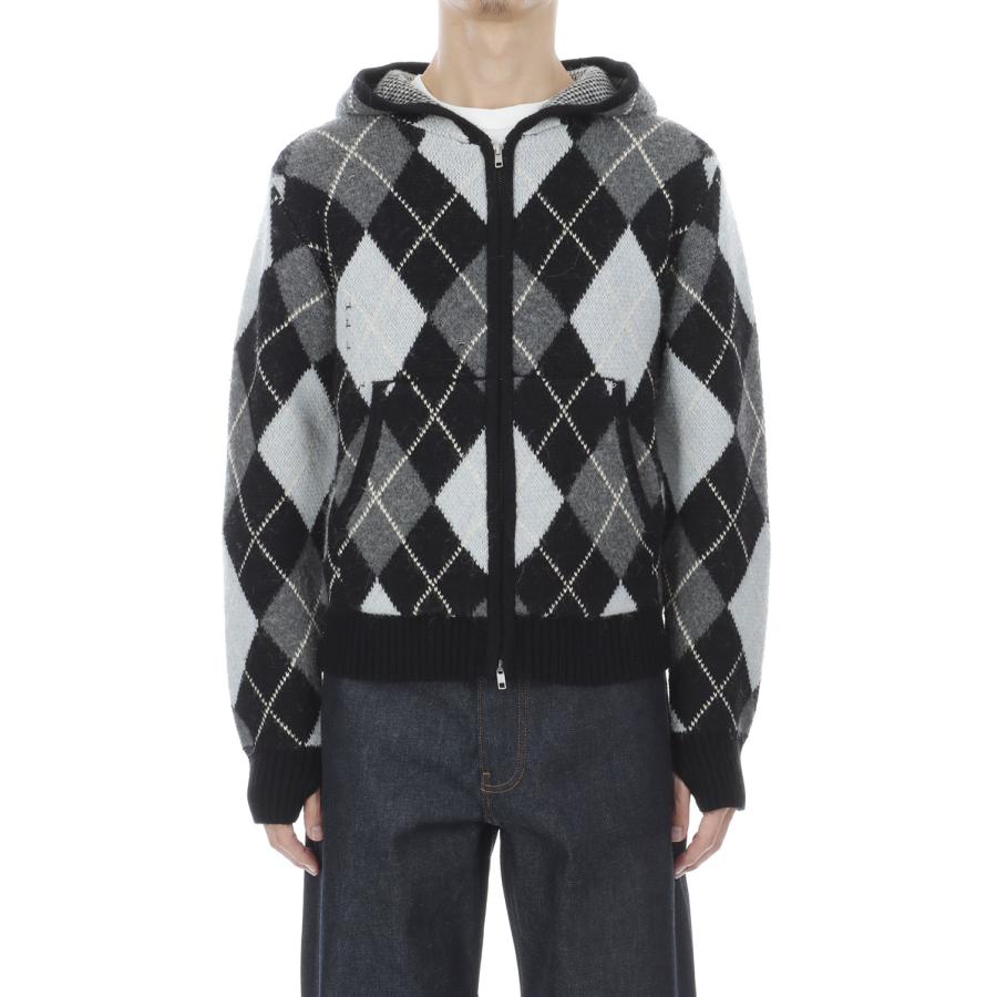 KENT ZIP UP HOODIE - GRAPHITE ARGYLE (NM-3000-GA-2) NO MAINTENANCE(ノー メンテナンス) |  | 02