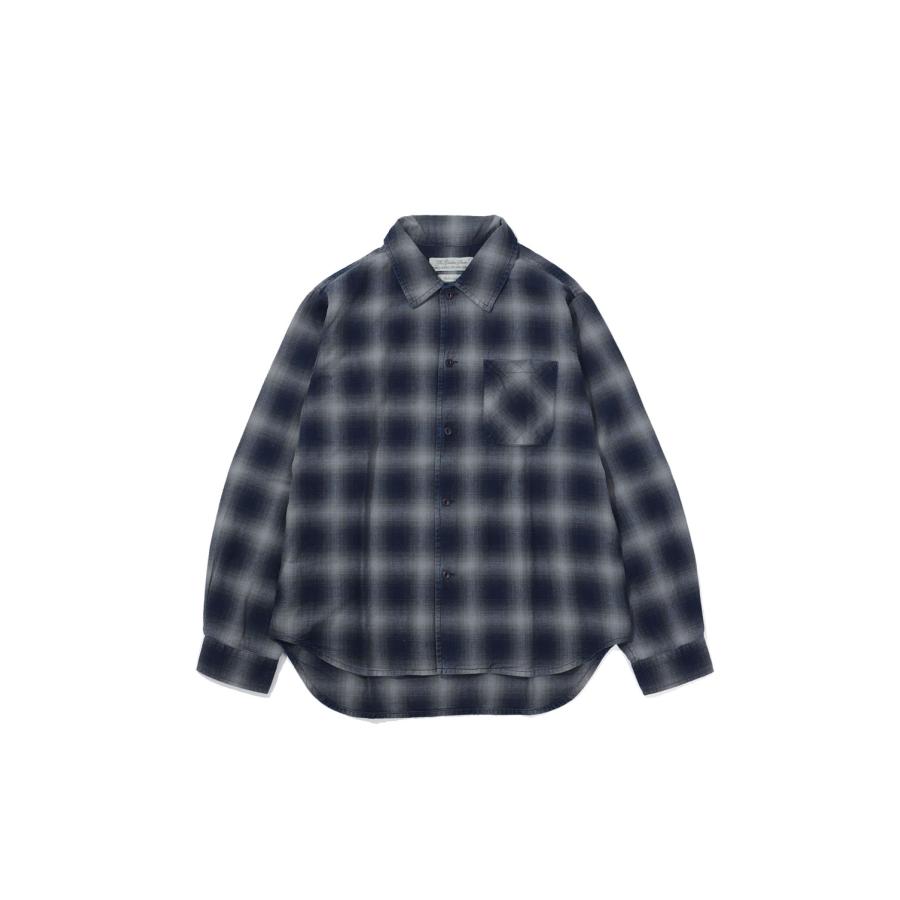 【P5倍】Indigo Ombre Check Shirts - BLUE (RN31393080) Remi Relief(レミレリーフ) | 