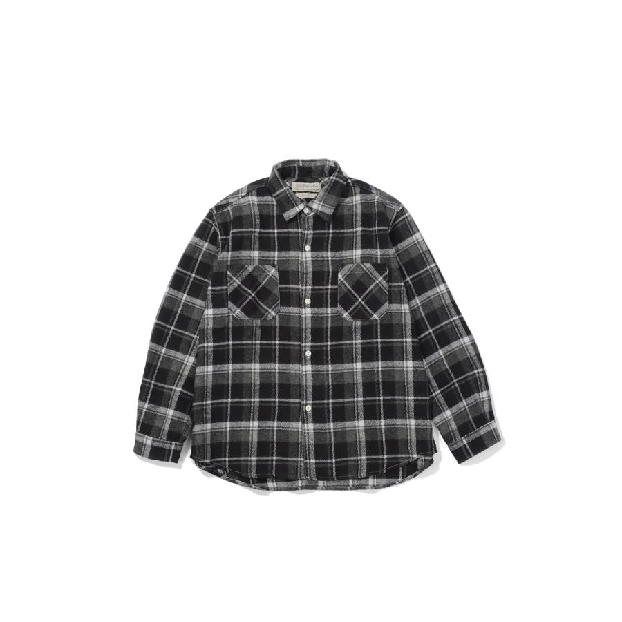 Nep Check Flannel Work Shirts - BLACK (RN31393226) Remi Relief(レミレリーフ) | 