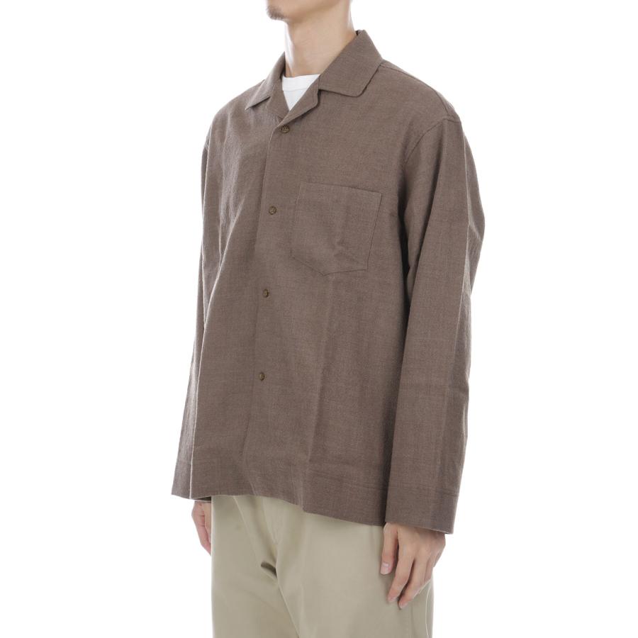 WOOL PAJAMA SHIRTS - BROWN (263-60302) Universal Products(ユニバーサルプロダクツ) |  | 02