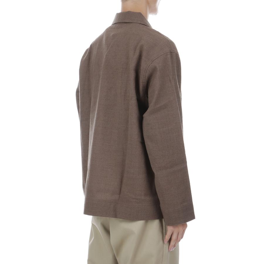 WOOL PAJAMA SHIRTS - BROWN (263-60302) Universal Products(ユニバーサルプロダクツ) |  | 03