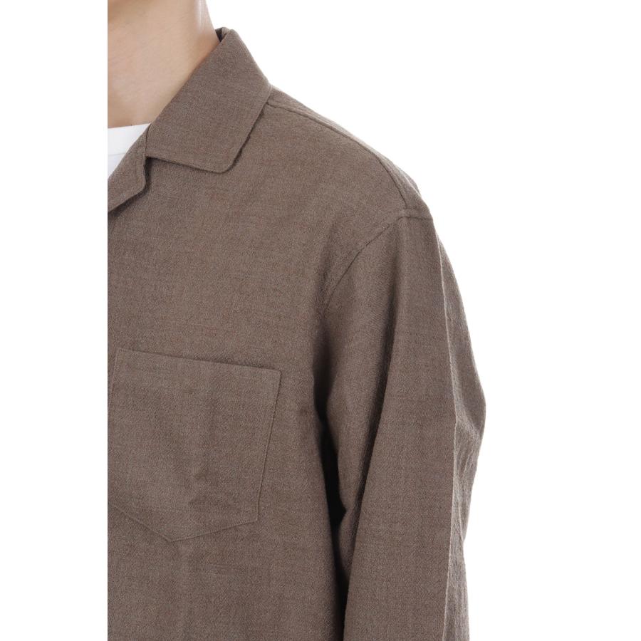 WOOL PAJAMA SHIRTS - BROWN (263-60302) Universal Products(ユニバーサルプロダクツ) |  | 04