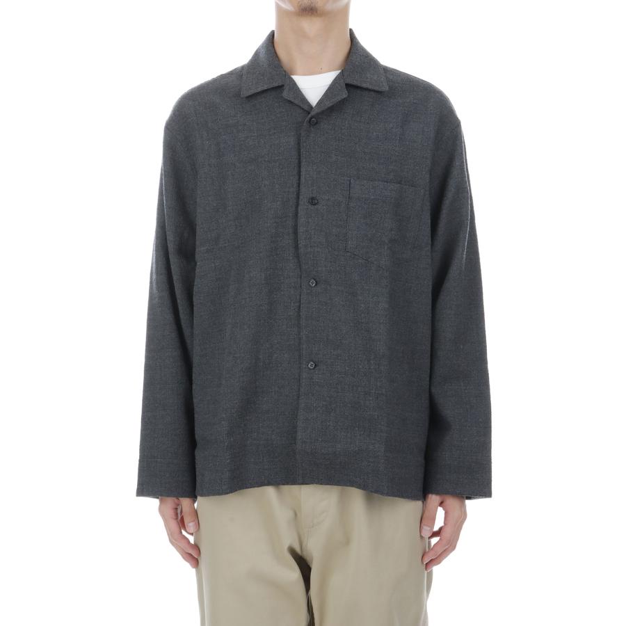 WOOL PAJAMA SHIRTS - CHARCOAL (263-60302) Universal Products(ユニバーサルプロダクツ) |  | 01