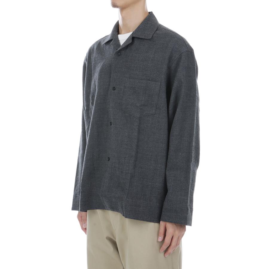 WOOL PAJAMA SHIRTS - CHARCOAL (263-60302) Universal Products(ユニバーサルプロダクツ) |  | 02